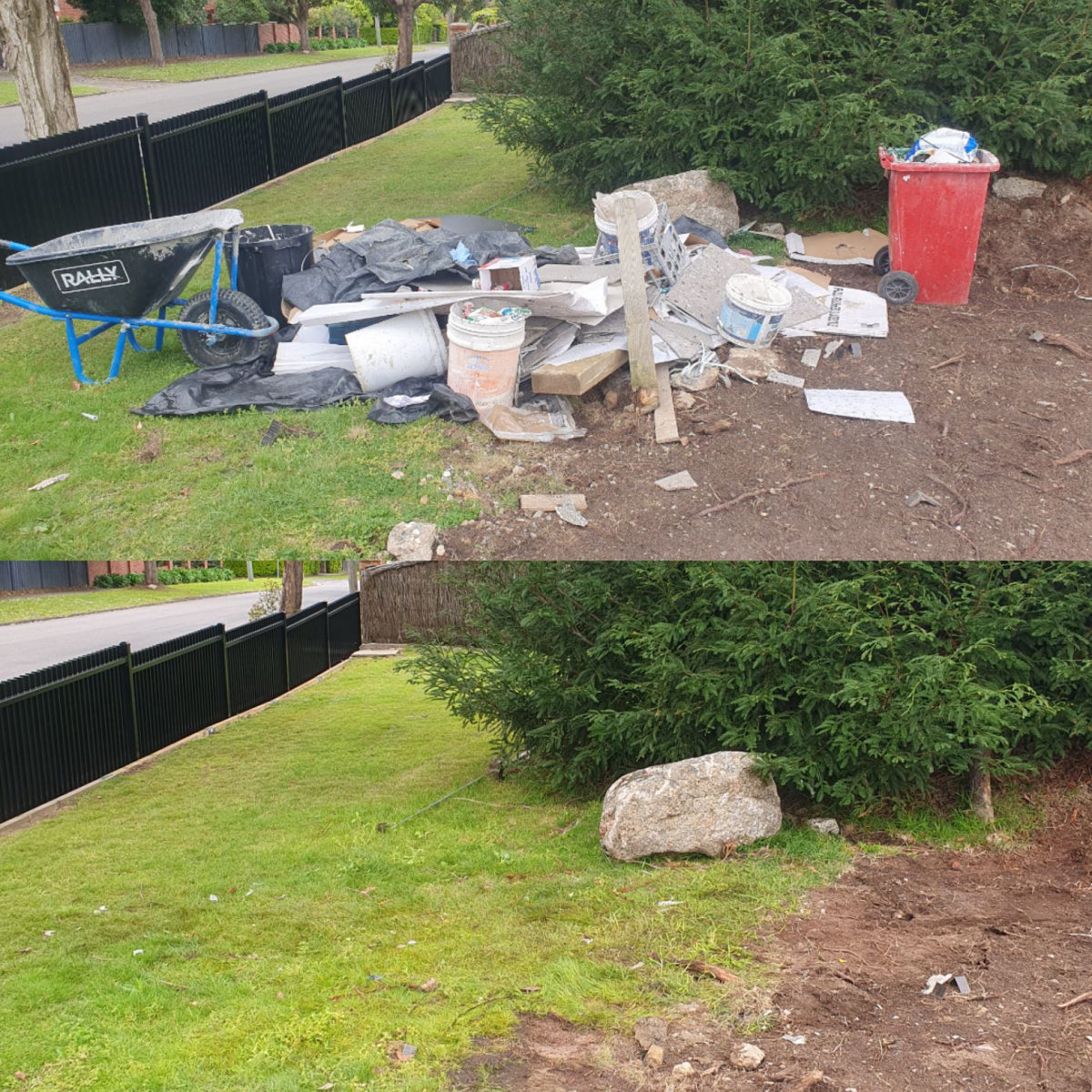 Before and after junk removal result in Melbourne
