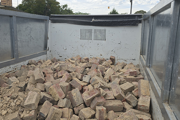 Construction rubbish removal on a Melbourne building site