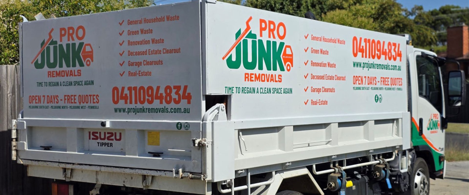 Pro Junk Removals truck ready for junk removal in Melbourne