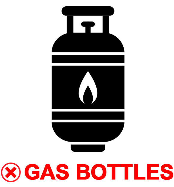 Gas cylinders not accepted