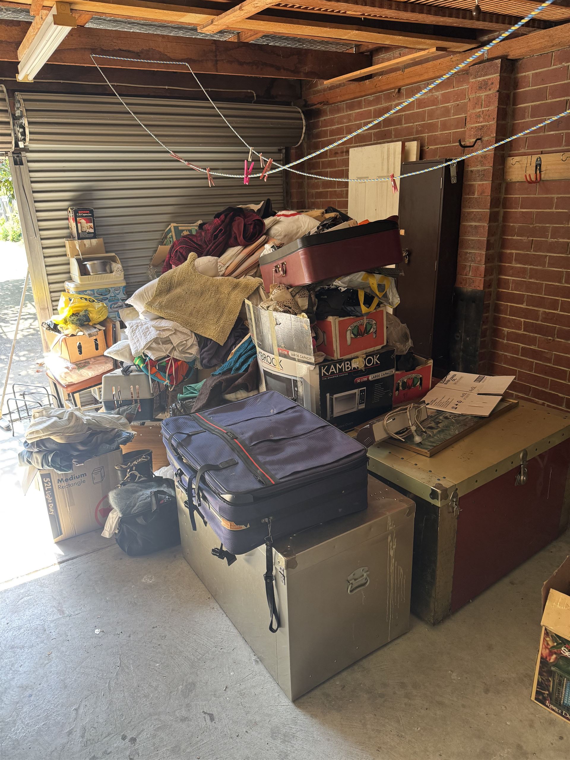 Garage packed with deceased estate belongings