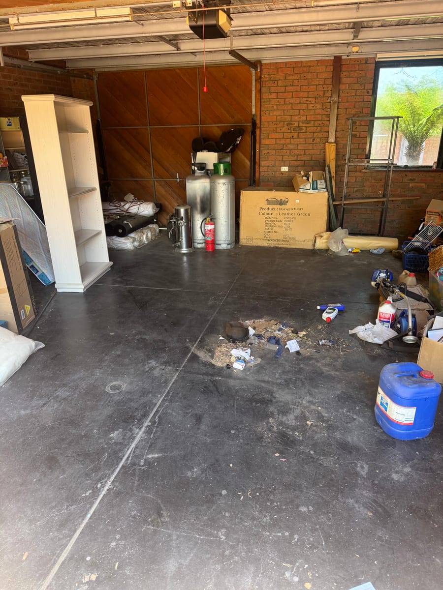 Tidy empty garage after junk removal in Melbourne