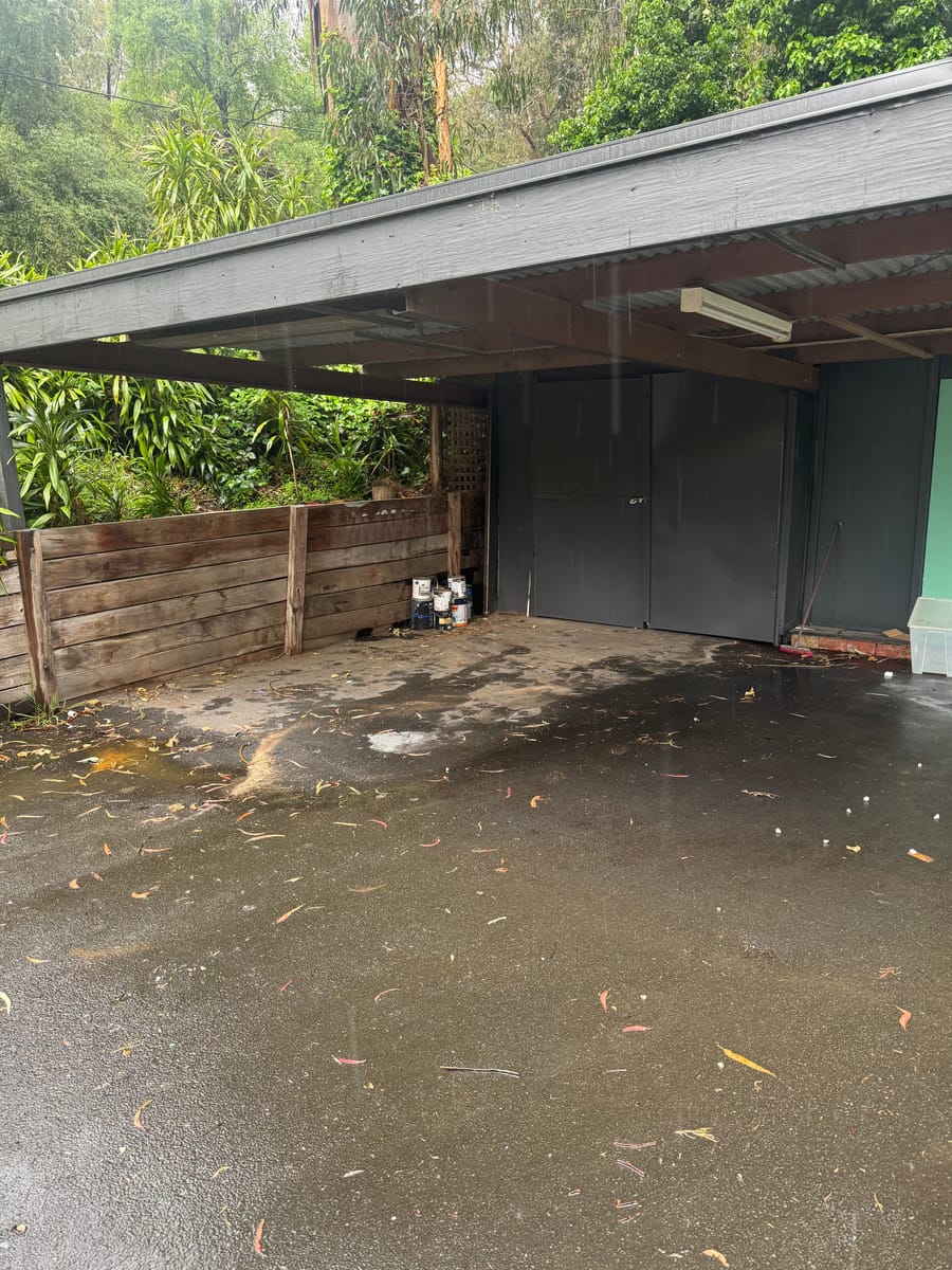 Cleared pergola and carport after rubbish removal in Melbourne