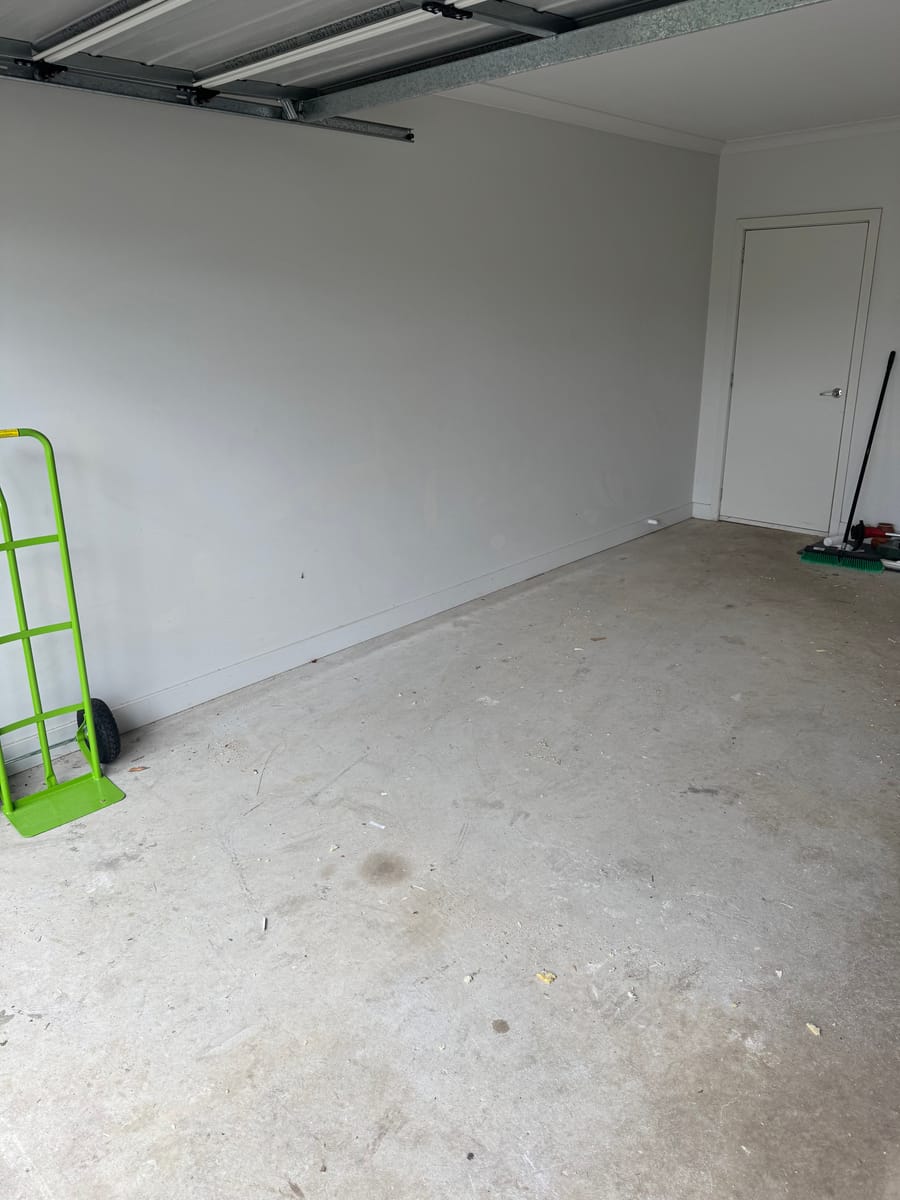 Empty garage after renovation waste removal in Melbourne